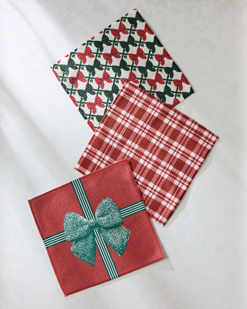 Hollis Dishcloth Set - 3 holiday dishcloth set