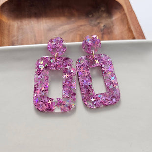 Margot Earrings - Pink Glitter // Holiday, Jewelry, Gifts