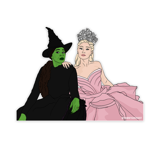 Elphaba and Glinda Wicked Inspired Sticker