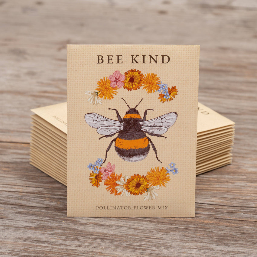 For the Garden | Seed Packets Bee Kind - Pollinator Wildflower Mix Seed Packets