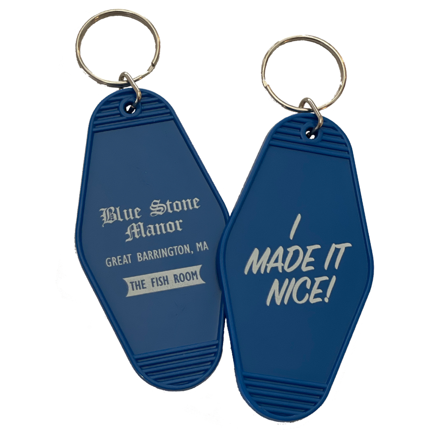 Blue Stone Manor Motel Keychain- RHONY Dorina