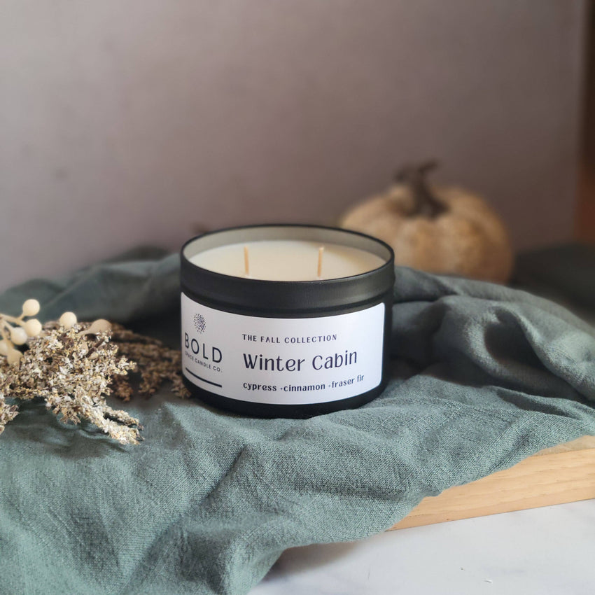 Winter Cabin- Cypress + Fraser Fir + Cinnamon - 6 oz. Tin