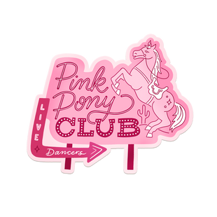 Pink Pony Club Vintage Sign Chappell Roan Inspired Vinyl Sticker