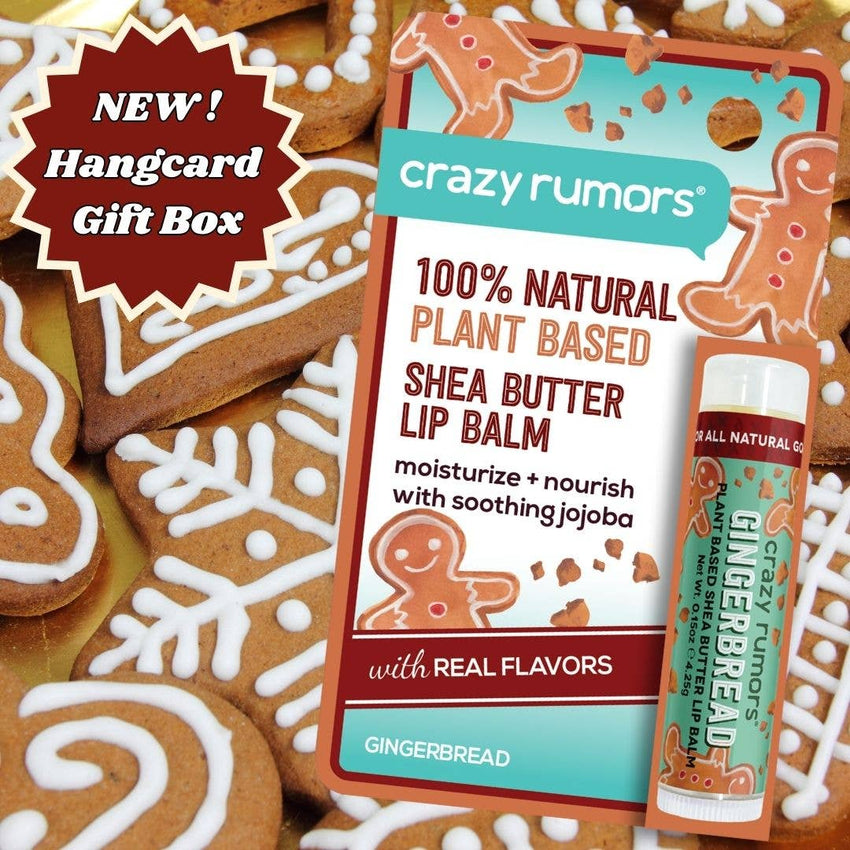 All Natural, Vegan Gingerbread Lip Balm Hangcard