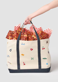 Michigan Gifts | Michigan Icons Embroidered Large Tote