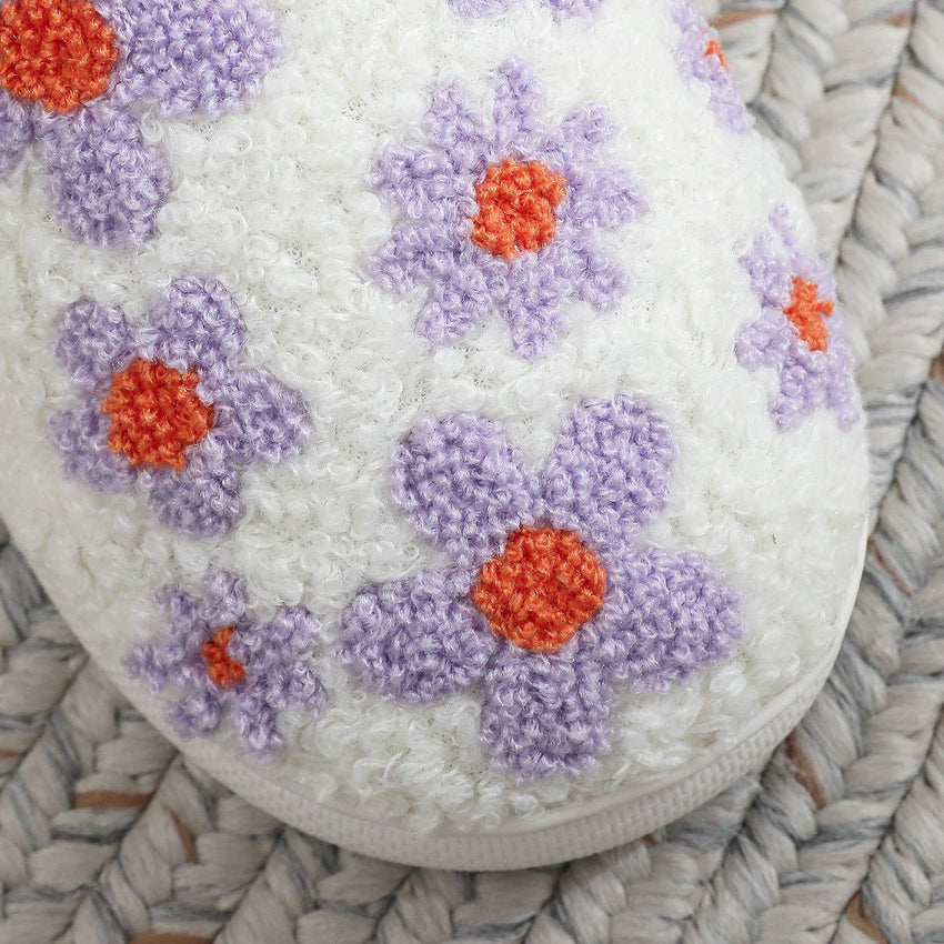 Lavender Lilac Plush Slippers - Great gift for her or teens!