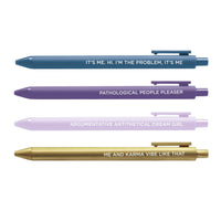 Midnight Musings jotter gel pen set