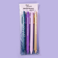Midnight Musings jotter gel pen set
