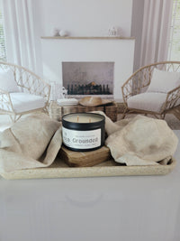 Grounded- Sandalwood + Coconut - 6 oz. Black Soy Candle