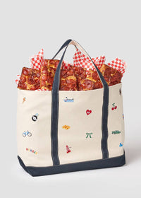 Michigan Gifts | Michigan Icons Embroidered Large Tote