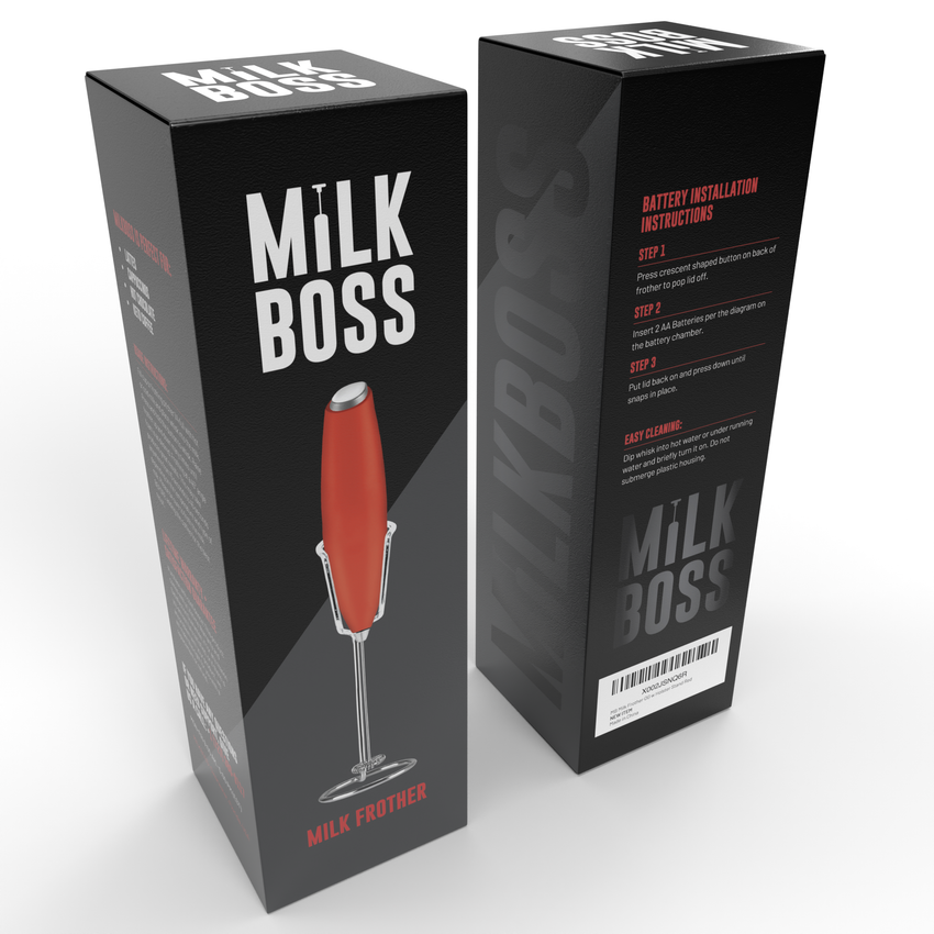 Handheld Milk Frother With Holster Stand-Milk Boss