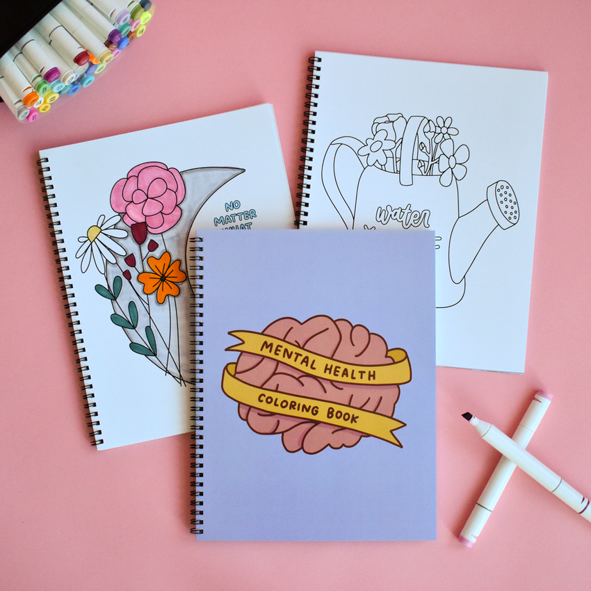 Mental Health Coloring Book | Self-Care and Emotions