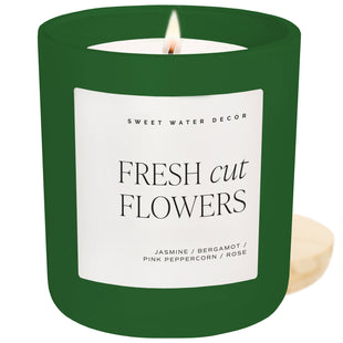 Fresh Cut Flowers 15 oz Soy Candle, Matte Jar