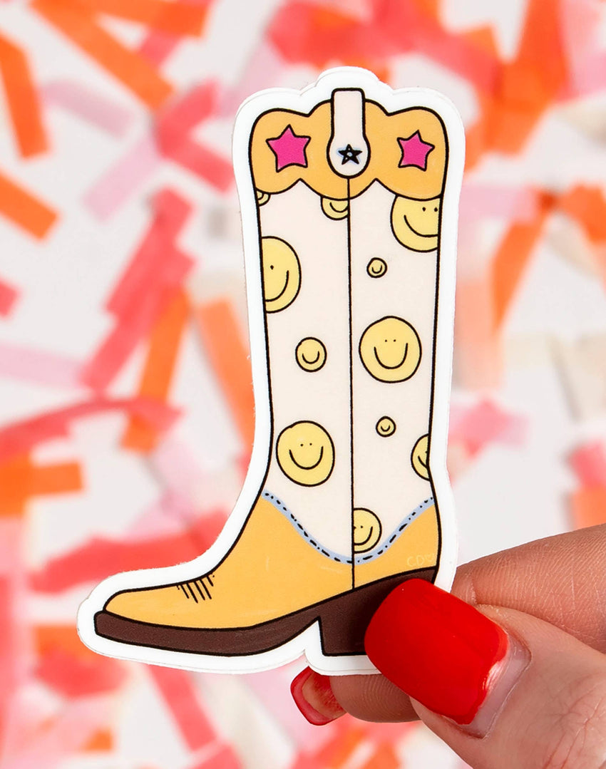 Cowgirl Boot Decal Sticker