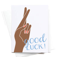 Good Luck! Crossed Fingers Greeting Card