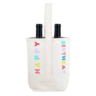 Double Bottle Wine Tote - Happy Birthday