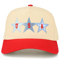 STAR USA Letter with Stars on Two Tone Trucker Hat