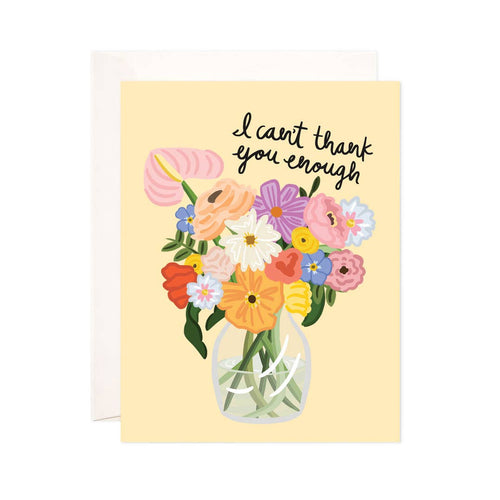 Flower Vase Thank You Greeting Card - Thank You Card