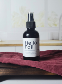 Hello Fall – Linen + Room Spray - 4 oz. Glass Bottle- Gift