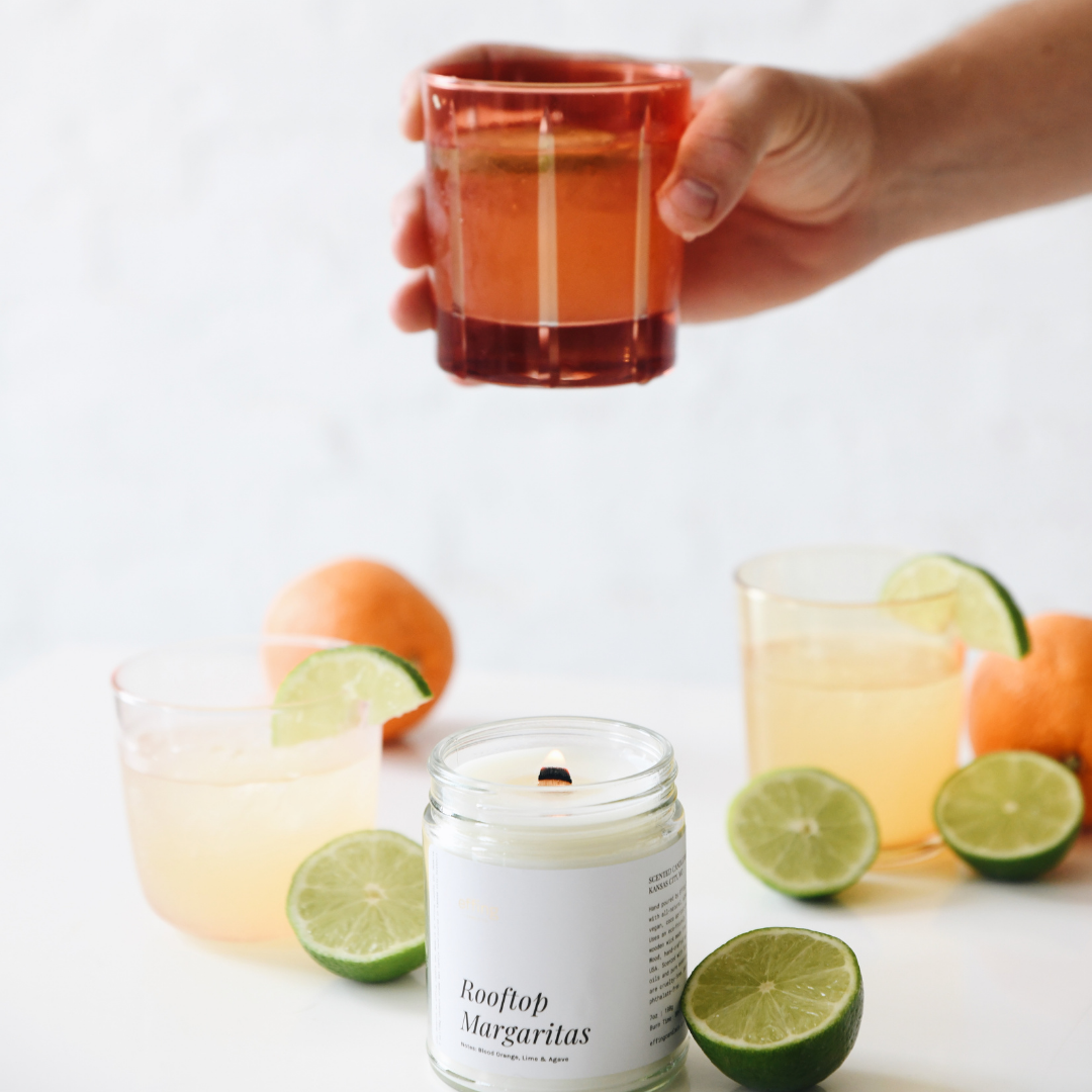 Rooftop Margaritas Wooden Wick Candle - Thumbnail 4