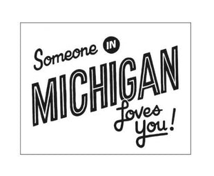 Someone in Michigan Loves You Letterpress Card