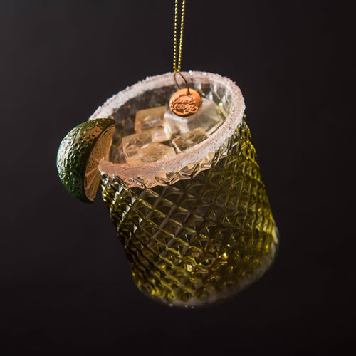 Margarita Cocktail Glass Christmas Ornament