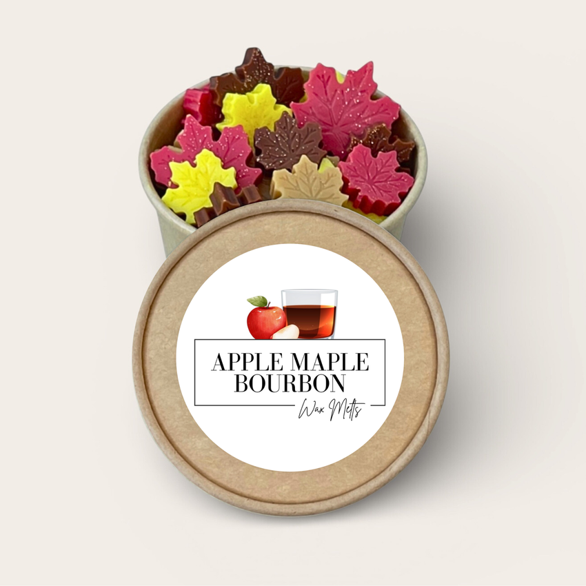 Apple Maple Bourbon Soy Wax Melts 2.5oz Jar Handmade