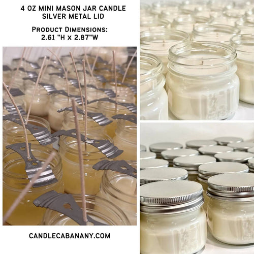 Vanilla Buttercream 4 oz Mason Jar - 100% Natural Soy Candle