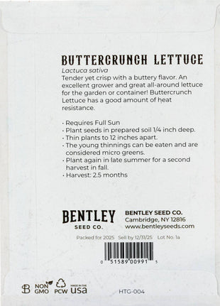 For the Garden | Seed Packets Lettuce-Buttercrunch Bib 1963