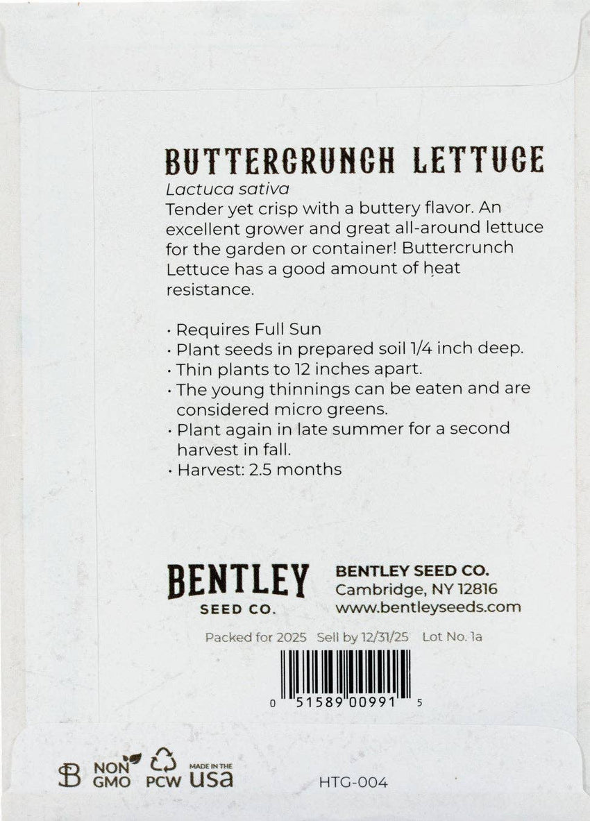 For the Garden | Seed Packets Lettuce-Buttercrunch Bib 1963
