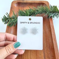 Snowflake Studs // Holiday, Christmas, Earrings