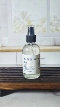 Magnesium Mist, Unscented, 4 oz. Glass Bottle, Wellness Gift
