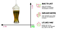 Party Rock | Beer Pint Glass Glass Ornament