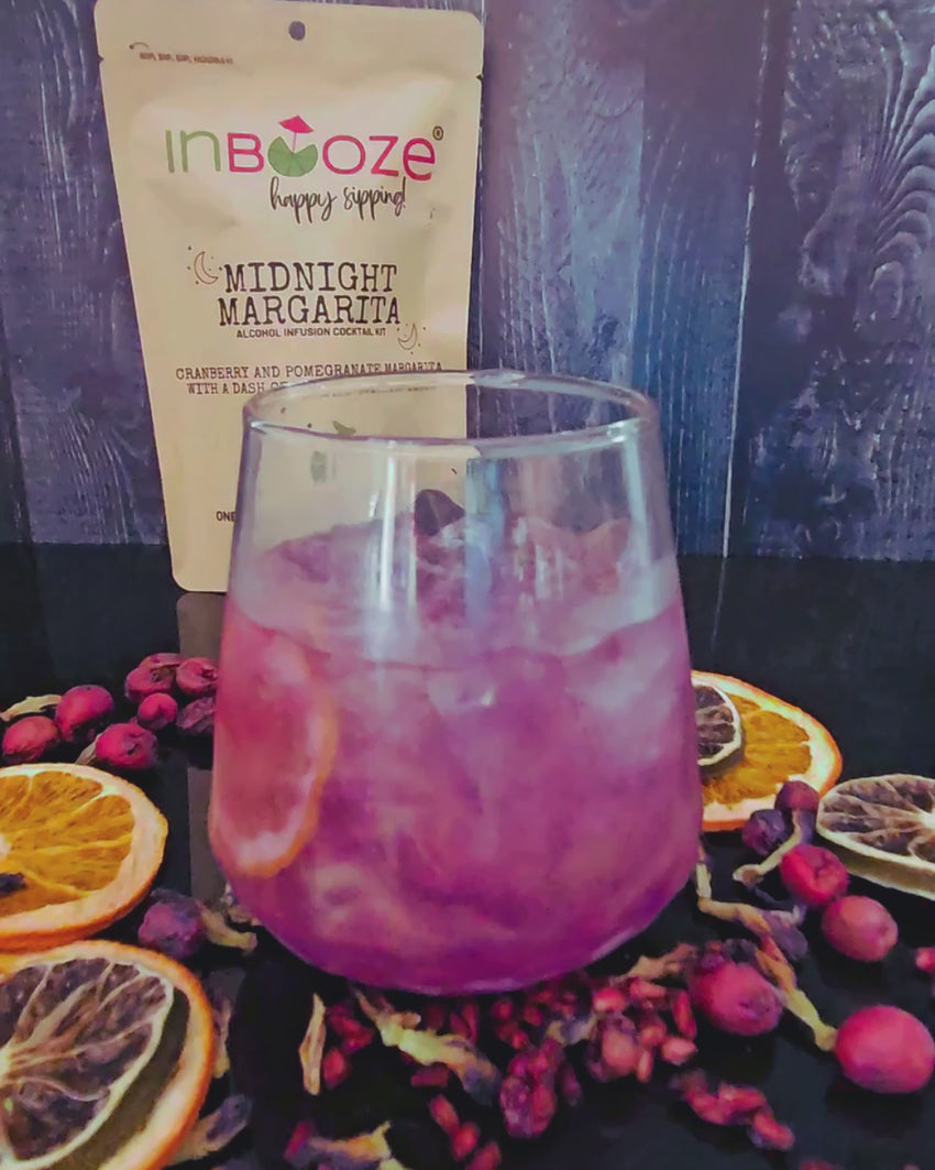 Midnight Margarita Alcohol Infusion Cocktail (or mocktail!) Kit - Perfect for Fall!