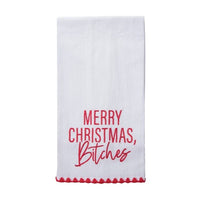 Merry Christmas Bitches Tea Towel