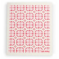 Swedish Dishcloth - ALL-OVER TORPA Pink/Red or Grey/Black