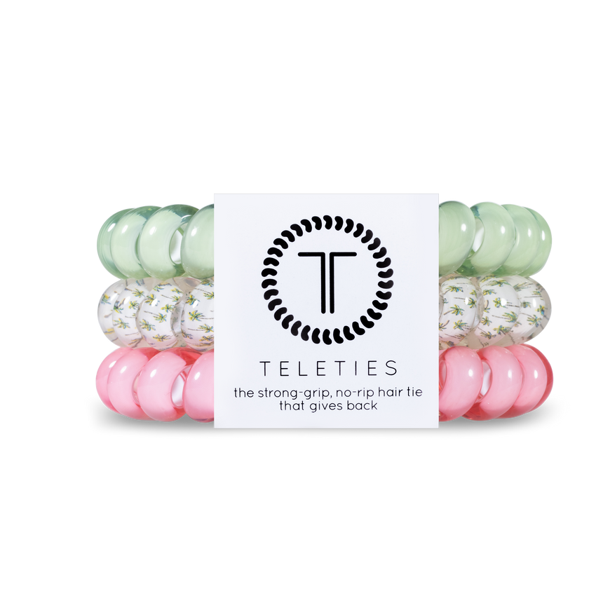 TELETIES - Palm Breeze - Large Coil Hair Ties