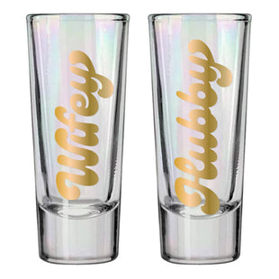 Shot Glass Set 2oz | Wifey/Hubby Shot Glass Set