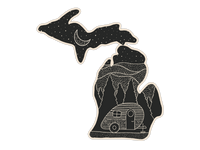 Teardrop Camping Michigan Sticker