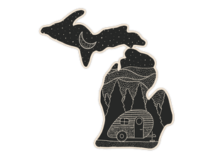 Teardrop Camping Michigan Sticker