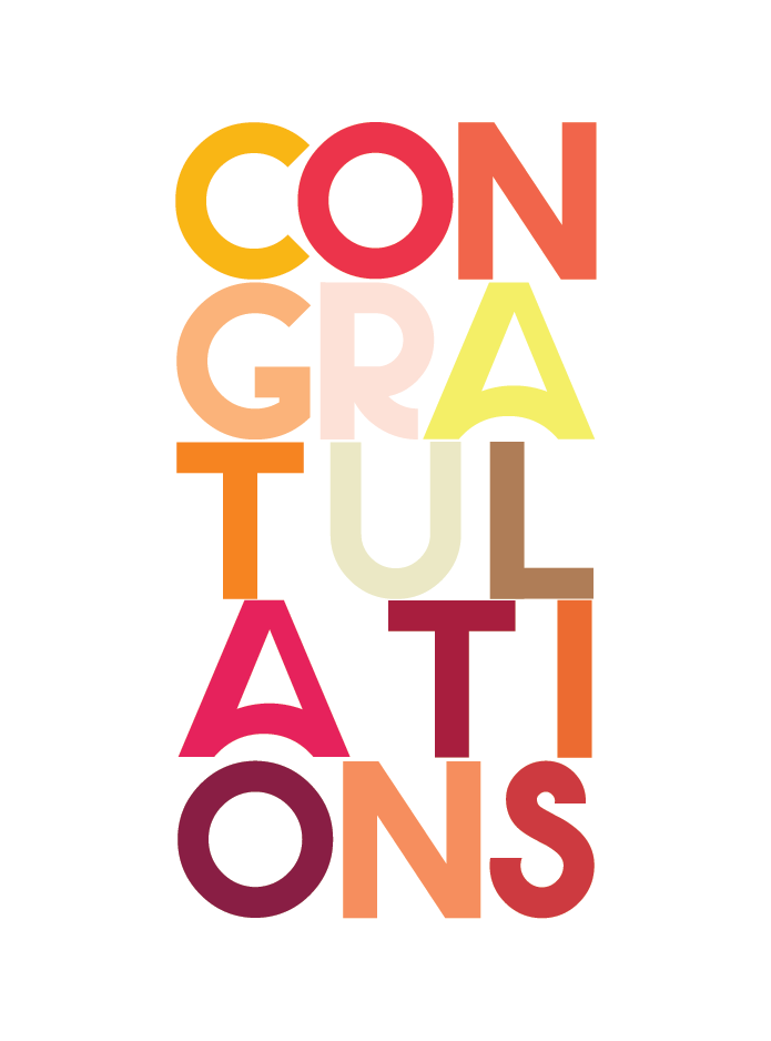 Congratulations - Multicolor Greeting Card