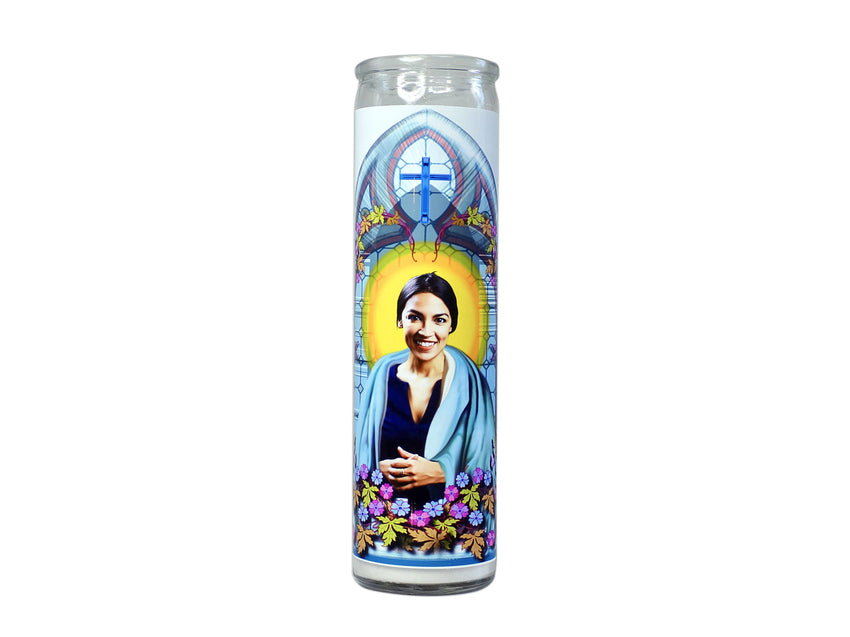 Alexandria Ocasio-Cortez - AOC - Celebrity Politician Prayer Candle