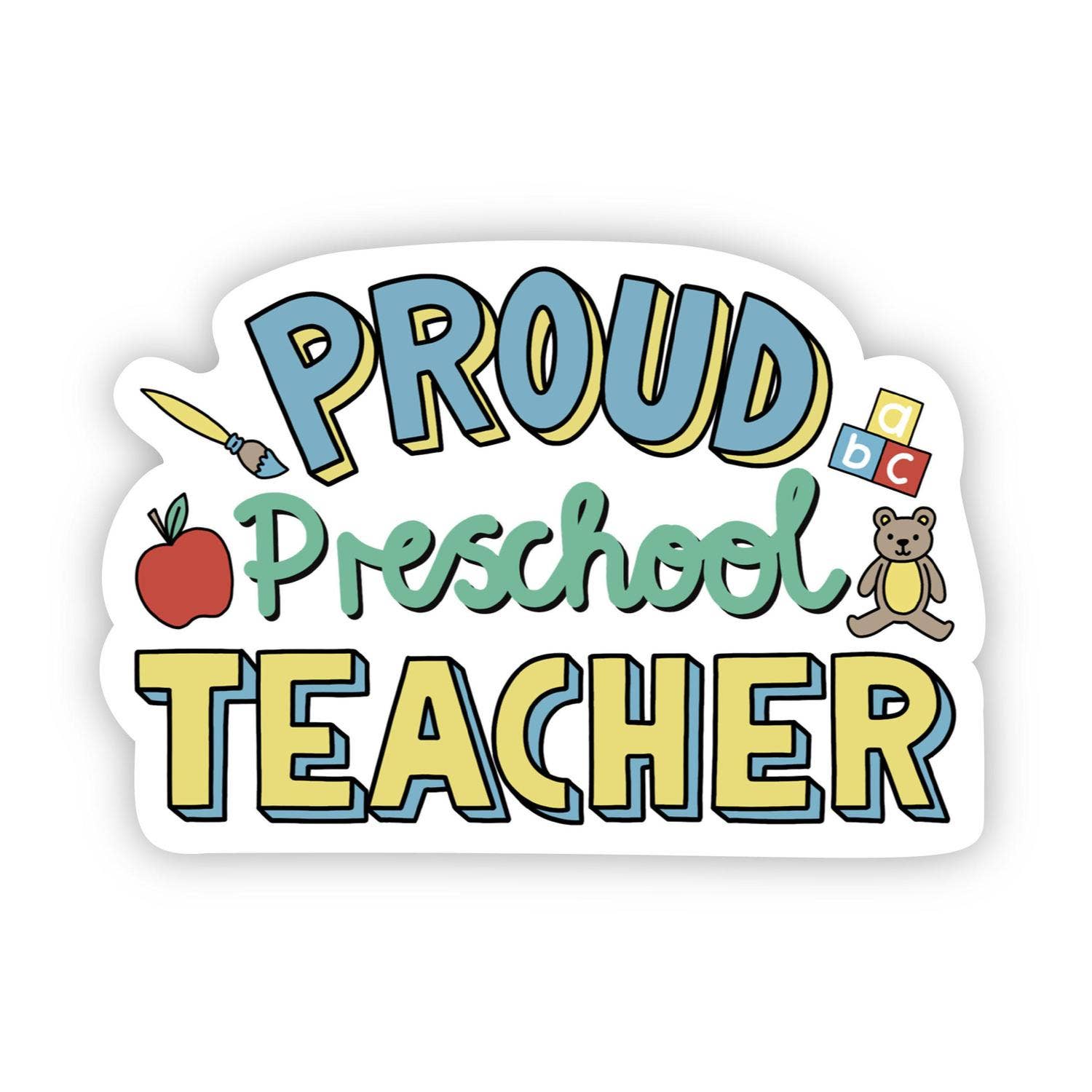 Proud Preschool Teacher Vinyl Sticker - Teacher Stickers