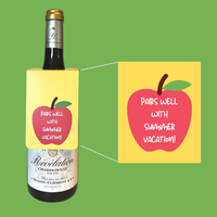 Wine tag- Pairs Well with Summer Vacation