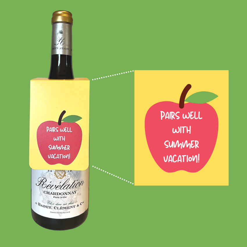 Wine tag- Pairs Well with Summer Vacation