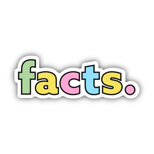 Facts. Multicolor Aesthetic Sticker