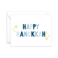 Happy Hanukkah Sparkle Greeting Card