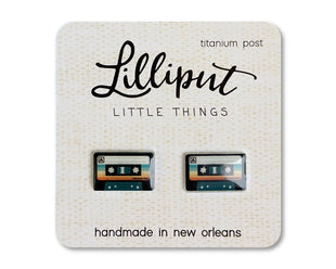 Retro Cassette Mixtape Earring Studs