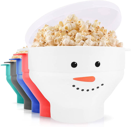 SALE! Microwave Popcorn Popper Collapsible - Snowman