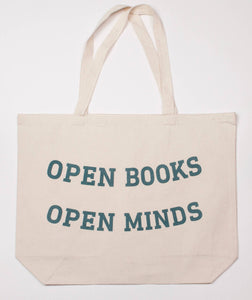 Open Books Open Minds Canvas Bag - Large Tote